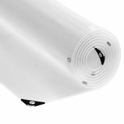 Bâche transparente avec œillets 6x12 m PVC 