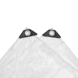 Bâche transparente avec œillets 6x12 m PVC 