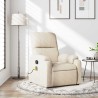 Fauteuil inclinable de massage beige tissu microfibre 