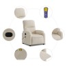 Fauteuil inclinable de massage beige tissu microfibre 
