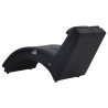 Chaise longue de massage avec oreiller Noir Similicuir 