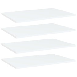 Panneaux de bibliothèque 4 pcs blanc bois d’ingénierie 