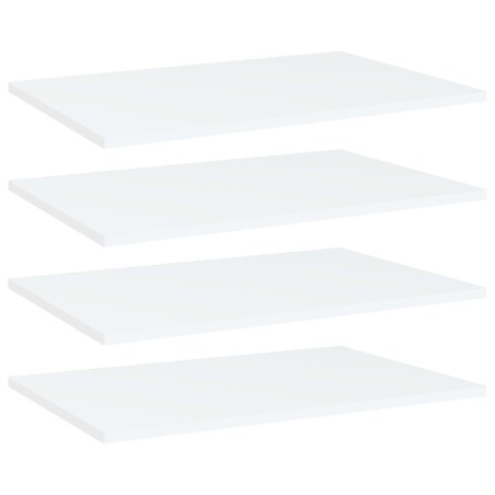 Panneaux de bibliothèque 4 pcs blanc bois d’ingénierie 