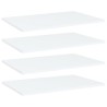 Panneaux de bibliothèque 4 pcs blanc bois d’ingénierie 