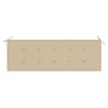Banc de jardin empilable et coussin 159 cm Bois de teck massif 