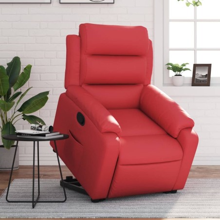 Fauteuil inclinable Rouge Similicuir 