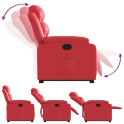 Fauteuil inclinable Rouge Similicuir 