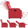 Fauteuil inclinable Rouge Similicuir 