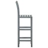 Tabourets de bar lot de 4 gris bois d'acacia massif 