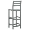 Tabourets de bar lot de 4 gris bois d'acacia massif 