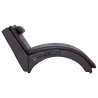 Chaise longue de massage avec oreiller Marron Similicuir 