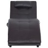 Chaise longue de massage avec oreiller Marron Similicuir 