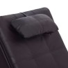 Chaise longue de massage avec oreiller Marron Similicuir 