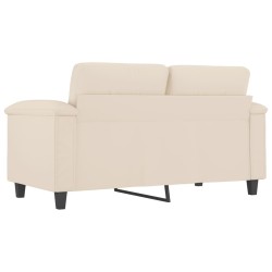Canapé à 2 places Beige 120 cm Tissu microfibre 