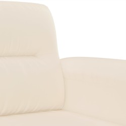 Canapé à 2 places Beige 120 cm Tissu microfibre 