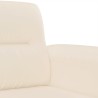 Canapé à 2 places Beige 120 cm Tissu microfibre 