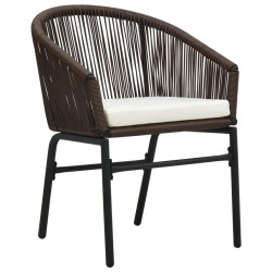 Ensemble à manger de jardin 3 pcs Marron 