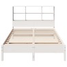 Lit bibliothèque sans matelas blanc 135x190 cm bois pin massif 