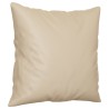 Canapé 2 places avec oreillers crème 140 cm tissu microfibre 