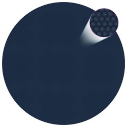 Film solaire de piscine flottant PE 381 cm Noir et bleu 
