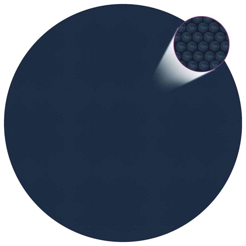 Film solaire de piscine flottant PE 381 cm Noir et bleu 