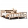 Lit bibliothèque sans matelas 180x200 cm bois massif de pin 