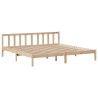 Lit bibliothèque sans matelas 180x200 cm bois massif de pin 