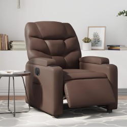 Fauteuil inclinable électrique Marron Similicuir 