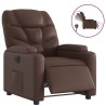 Fauteuil inclinable électrique Marron Similicuir 