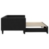 Lit de jour avec lit gigogne noir 90x190 cm tissu 