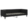 Lit de jour avec lit gigogne noir 90x190 cm tissu 