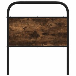 Tête de lit chêne fumé 75 cm acier et bois d'ingénierie 