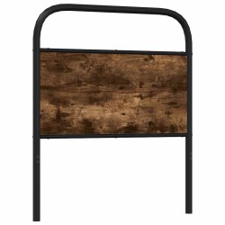 Tête de lit chêne fumé 75 cm acier et bois d'ingénierie 