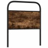 Tête de lit chêne fumé 75 cm acier et bois d'ingénierie 