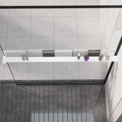 Étagère de douche de paroi de douche à l'italienne Blanc 115 cm 