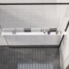 Étagère de douche de paroi de douche à l'italienne Blanc 115 cm 