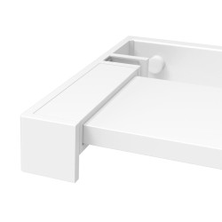 Étagère de douche de paroi de douche à l'italienne Blanc 115 cm 