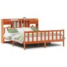 Lit bibliothèque sans matelas cire marron 180x200 cm pin massif 