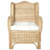 Canapé avec coussin Rotin naturel et lin 