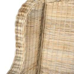 Canapé avec coussin Rotin naturel et lin 