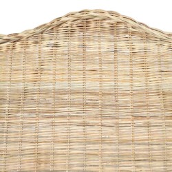 Canapé avec coussin Rotin naturel et lin 