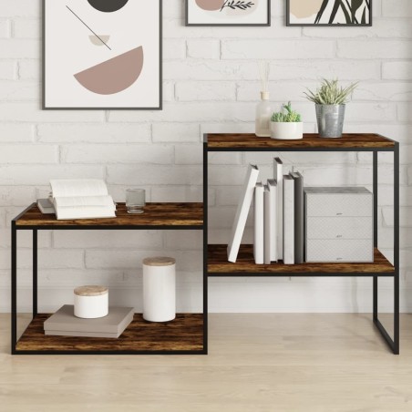 Étagères murales 4 pcs chêne fumé 60x50x1,5cm bois d'ingénierie 