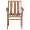 Chaises de jardin lot de 2 et coussins taupe Bois teck massif 