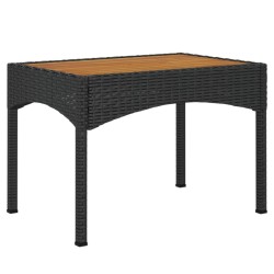 Chaises inclinables de jardin lot de 2 et table résine tressée 