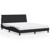 Cadre de lit avec LED sans matelas noir 160x200 cm velours 