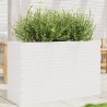 Jardinière blanc 110x40x68,5 cm bois de pin massif 