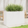 Jardinière blanc 110x40x68,5 cm bois de pin massif 