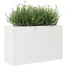 Jardinière blanc 110x40x68,5 cm bois de pin massif 