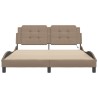 Cadre de lit avec LED sans matelas cappuccino 160x200 cm 