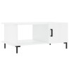 Table basse Blanc brillant 90x50x40 cm Bois d'ingénierie 